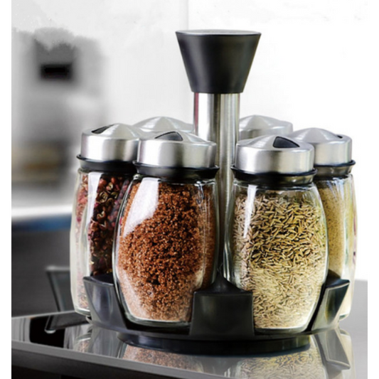 7-Piece Glass Spice Rack Set